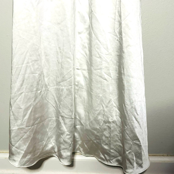 NWT Elliat Aisle Satin White Wedding Bride Slip Cowl Neck Maxi Dress Size Small - Picture 13 of 16